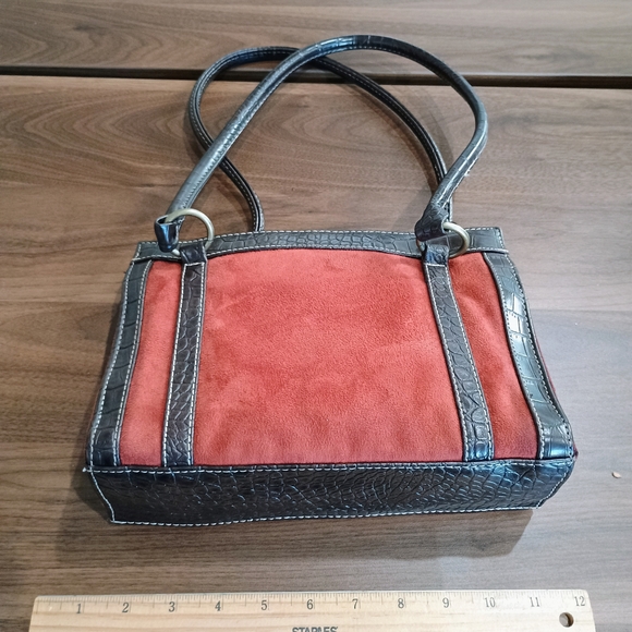 Handbags - Elegant Rust Color Suede Mini Bag